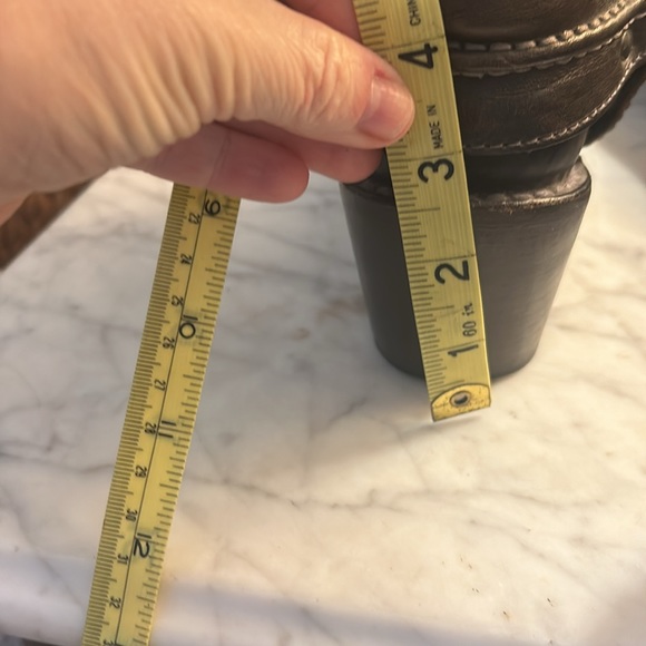 Frye tall Carmen boots. Dark mossy greenish brown. Almost new, worn once. - Picture 8 of 10